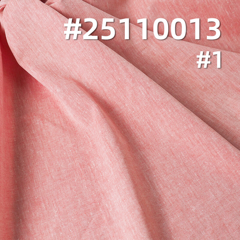 Linen Cotton Chambray Fabric | 135g/m2 Lightweight Yarn-Dyed Weave | For Premium Shirting, Skirts & Dresses
