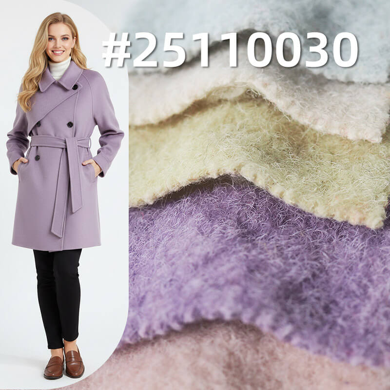 Double-sided Minky Fleece Fabric | 385g/m2(580g/m) Heavyweight Polyester Knit | For Cozy Coats & Hats