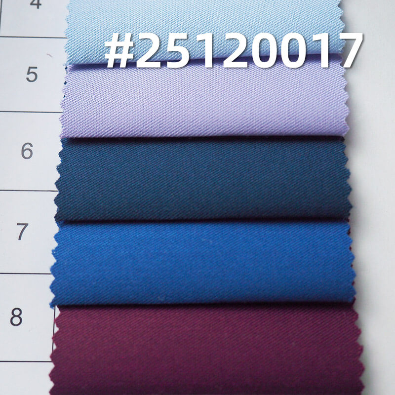 Stretch Polyester Bamboo Blend | 140g/m2 Lightweight Twill | Fine Twill Fabric for Shirts, Skirts & Blouses