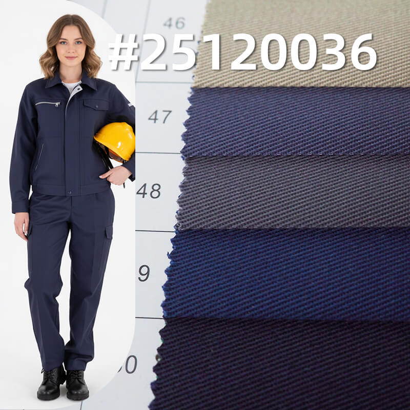 Stretch Poly-Cotton Twill Fabric | 255g/m2 T/C Workwear Drill | For Uniforms, Work Pants & Jackets