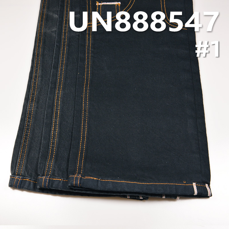 Black Warp Black Weft / Indigo Warp Black Weft Red Selvedge Denim | 13.5oz 100% Cotton Color Edge Denim | Twill Denim | Jeans, Jacket & Coat Fabric