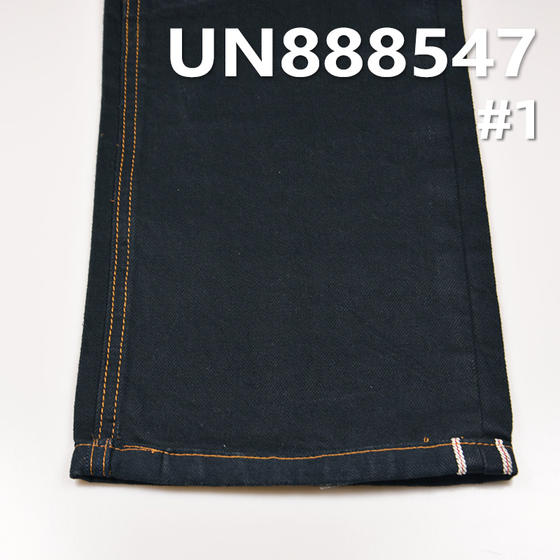 Black Warp Black Weft / Indigo Warp Black Weft Red Selvedge Denim | 13.5oz 100% Cotton Color Edge Denim | Twill Denim | Jeans, Jacket & Coat Fabric