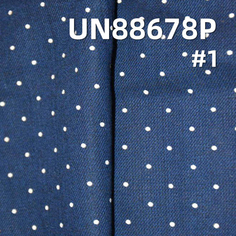 100% Cotton Blue Fill Black Denim | 4.2oz Desizing Denim Fabric | 2/1 "Z" Twill With Discharge Printed Denim | Fabric for Jeans,Skirts,Shirts