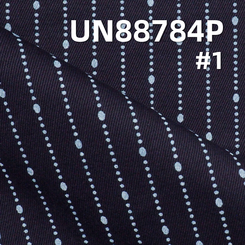 8.7 oz 100% Cotton Blue Face Blue Back Denim Fabric | "Z" Twill Denim | Discharge Printed | Denim for Skirts and Jackets