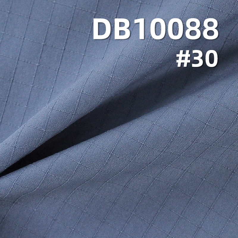 T400 Stretch Checked Fabric | 110g/m² Five-Millimeter Cool Silk Cotton Dyed Material | Water-Resistant and Anti-Static | Fabric for Casual Wear and Shirt Jackets