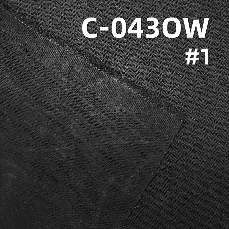 Waxed Cotton Dyed Fabric | 375g/m²   Double-Sided Four-Piece Large Herringbone Twill |bags, coats, outerwear fabrics