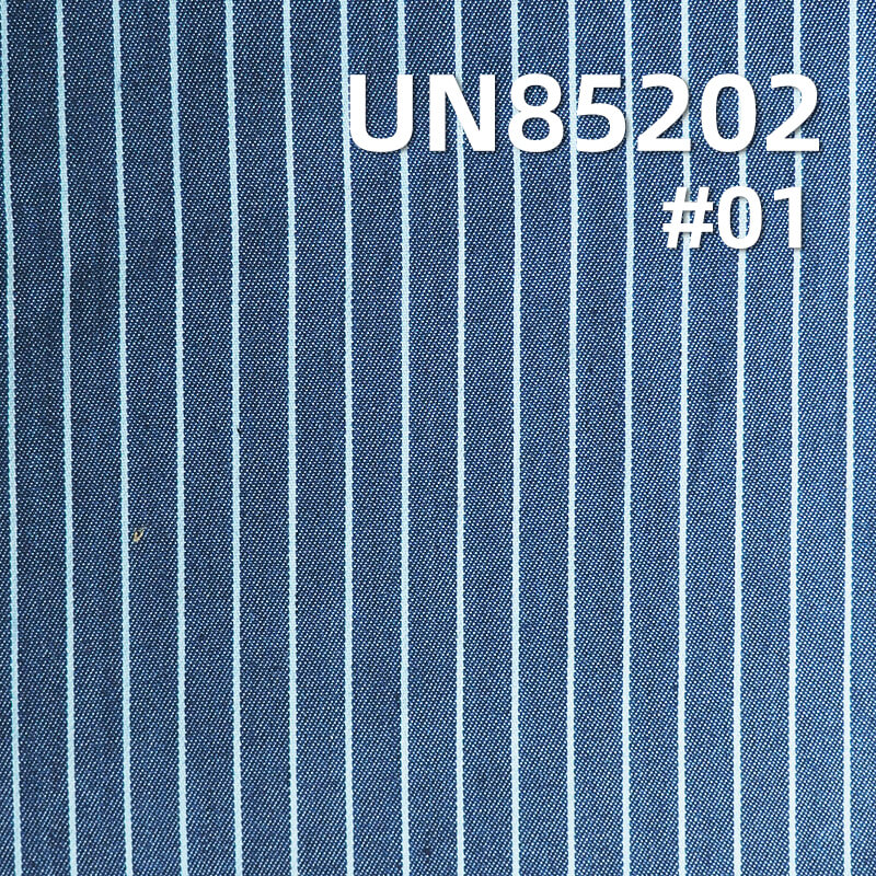 100% Tencel Blue and White Striped Denim | 4.5oz Lightweight Woven Fabric for Skirts, & Shirts