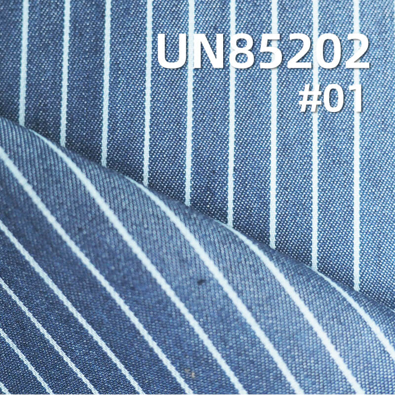 100% Tencel Blue and White Striped Denim | 4.5oz Lightweight Woven Fabric for Skirts, & Shirts