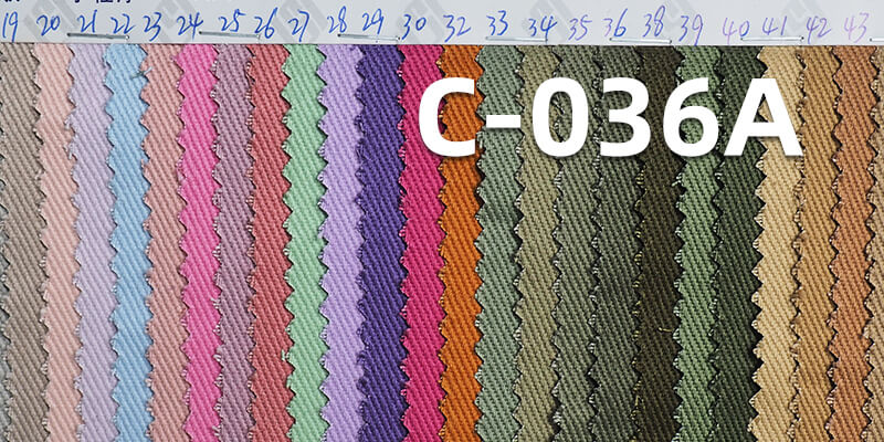 350g/m² 100% Cotton Twill Dyed Fabric | Multi-Color | Fabric for Bags, Pants, Jackets,Coats