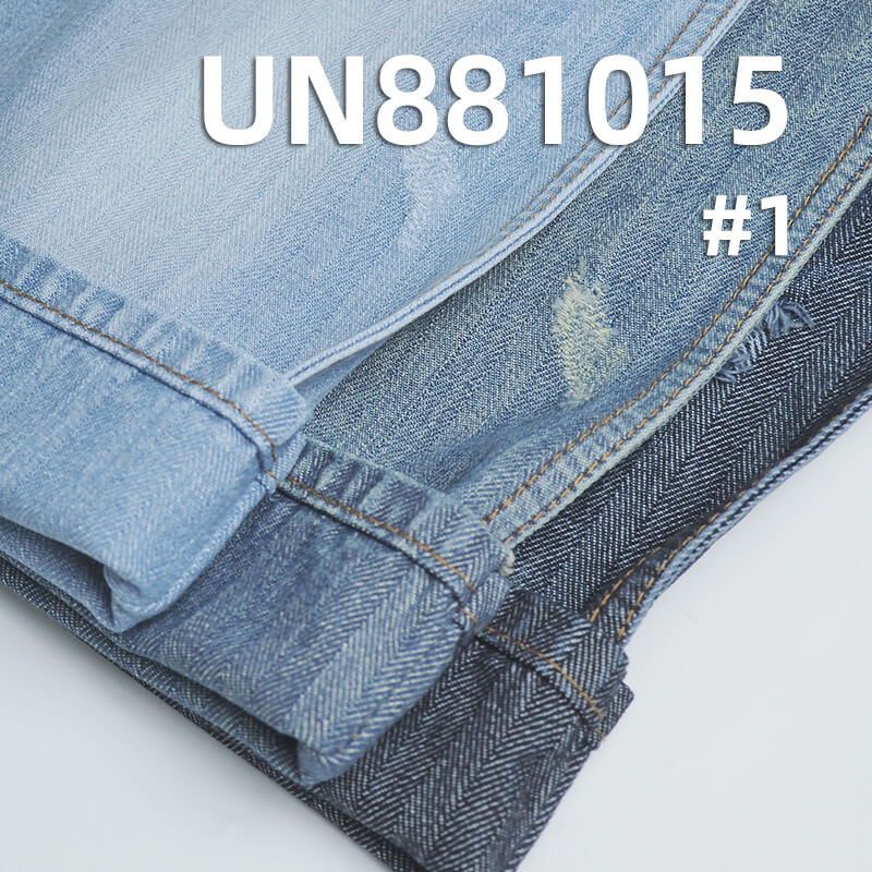 11.5 oz 100% Cotton Warp Slub Denim Fabric | Four-Piece Herringbone Denim | Jeans, Jackets, Coats Fabric