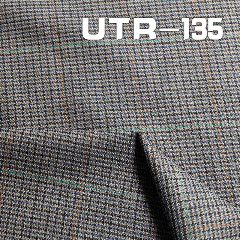 TR Plaid Fabric | 213g/m² Poly-Viscose Yarn-Dyed Check Fabric | Fabric for Tops, Skirts, Casual Pants