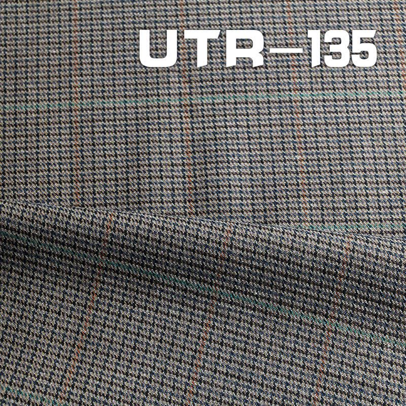 TR Plaid Fabric | 213g/m² Poly-Viscose Yarn-Dyed Check Fabric | Fabric for Tops, Skirts, Casual Pants