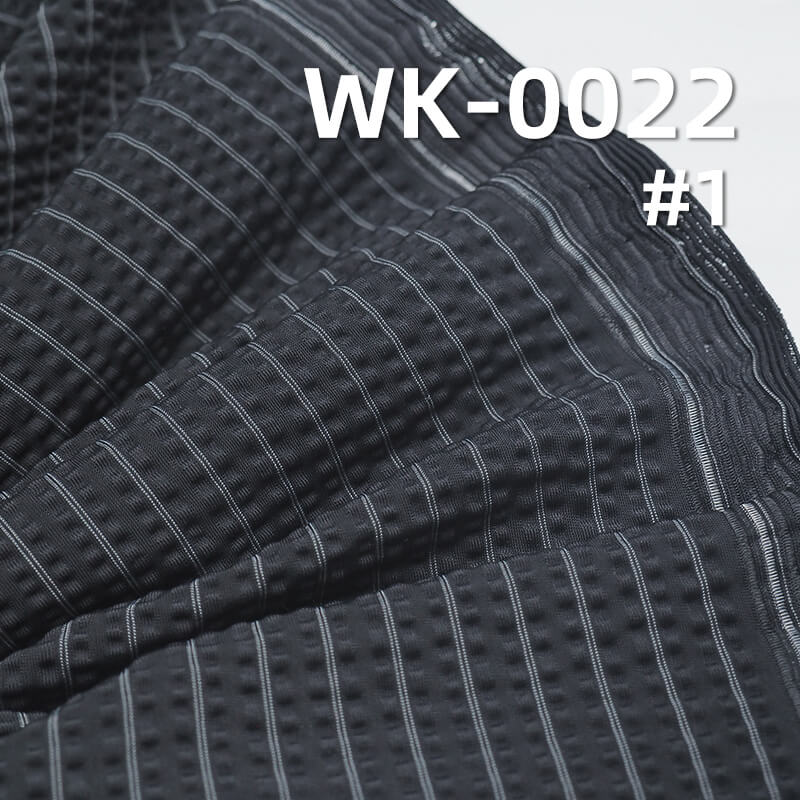 Nylon-Polyester Stretch Knit | 210g/m² Bubble Stripe Fabric | Cool & Skin-Friendly | Women's Tops, Skirts, Yoga Wear