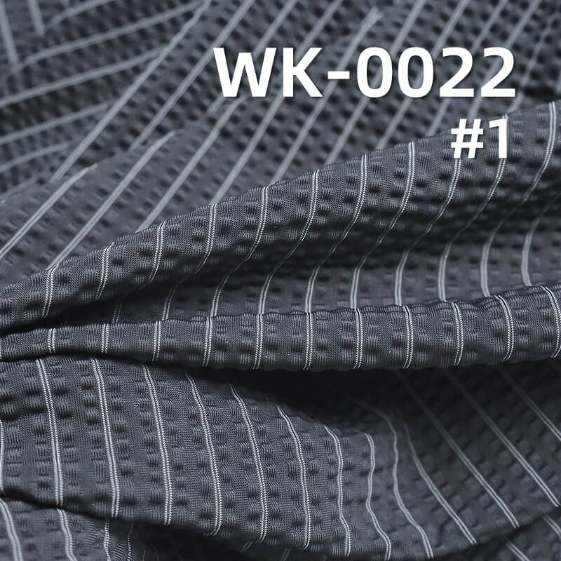 Nylon-Polyester Stretch Knit | 210g/m² Bubble Stripe Fabric | Cool & Skin-Friendly | Women's Tops, Skirts, Yoga Wear