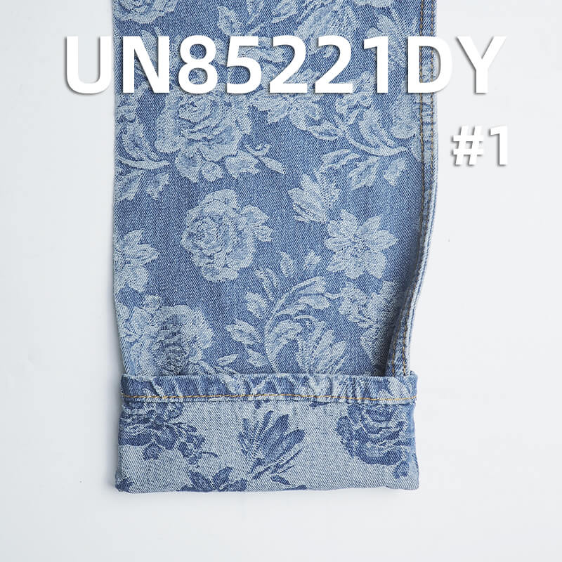 10.1 oz Rose Jacquard Denim | Cotton-Polyester Fabric | Retro Style | Fashion Denim Skirt, Pants, Jacket