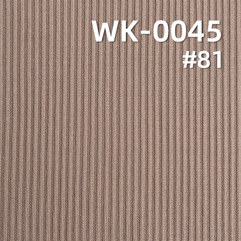200g/m² Polyester Stretch Knit Fabric | 2x2 Small Rib Stripe | Double-Sided Ribbed Knit Material | Skirt, Casual Pants, T-Shirt Fabric
