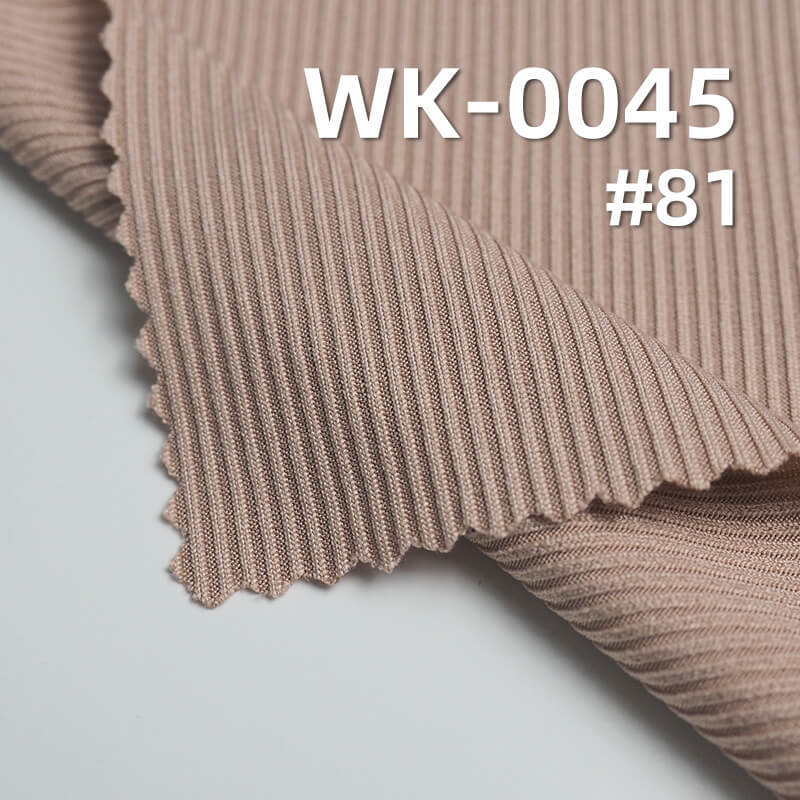 200g/m² Polyester Stretch Knit Fabric | 2x2 Small Rib Stripe | Double-Sided Ribbed Knit Material | Skirt, Casual Pants, T-Shirt Fabric