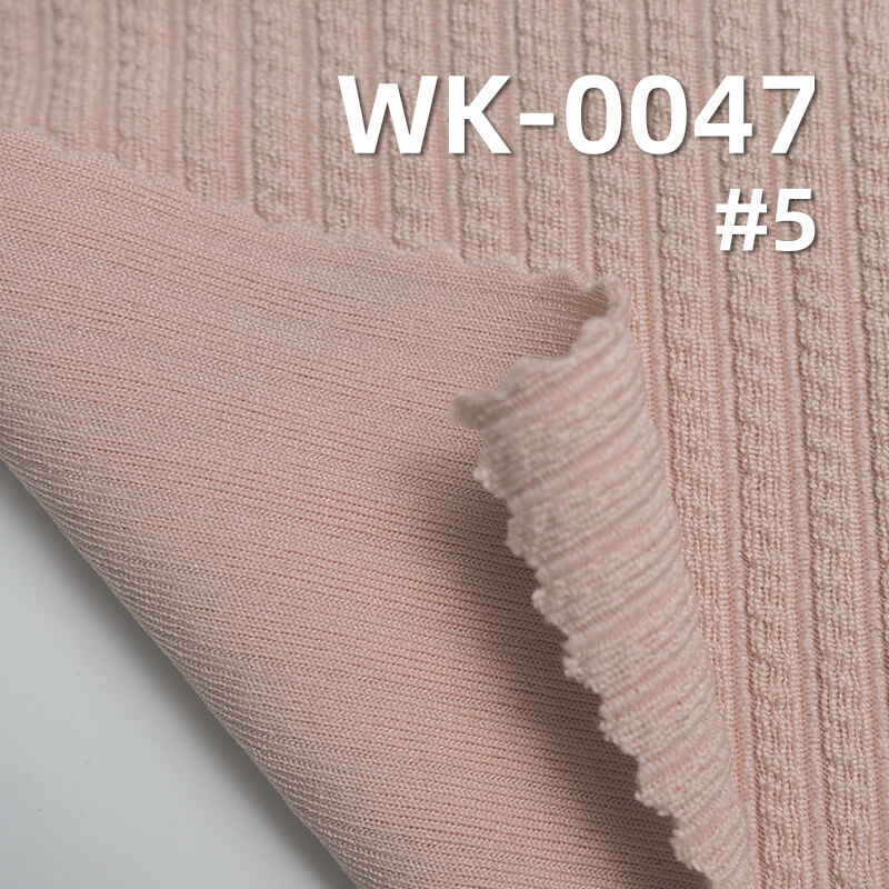 250g/m² Stretch Polyester Ribbed Fabric | Large Pique Knit | Women's Fashion Tops, Skirts and Pants Material