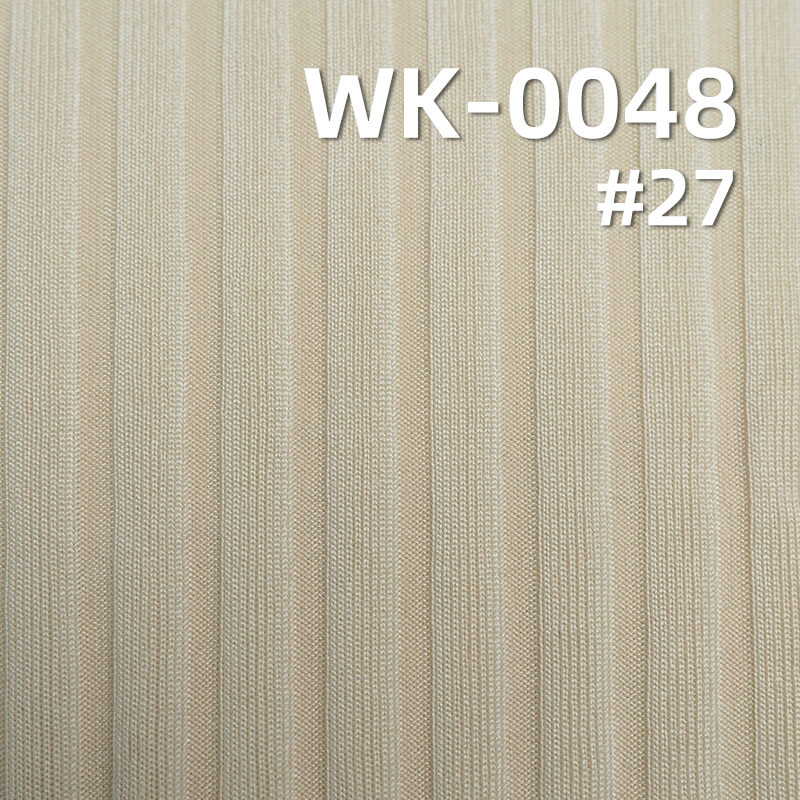 170g/m² Stretch Polyester Knit Fabric | Ribbed Milk Silk Texture | Elastic Rib Knit Fabric | Women's Fashion Tops, Skirts, and Pants