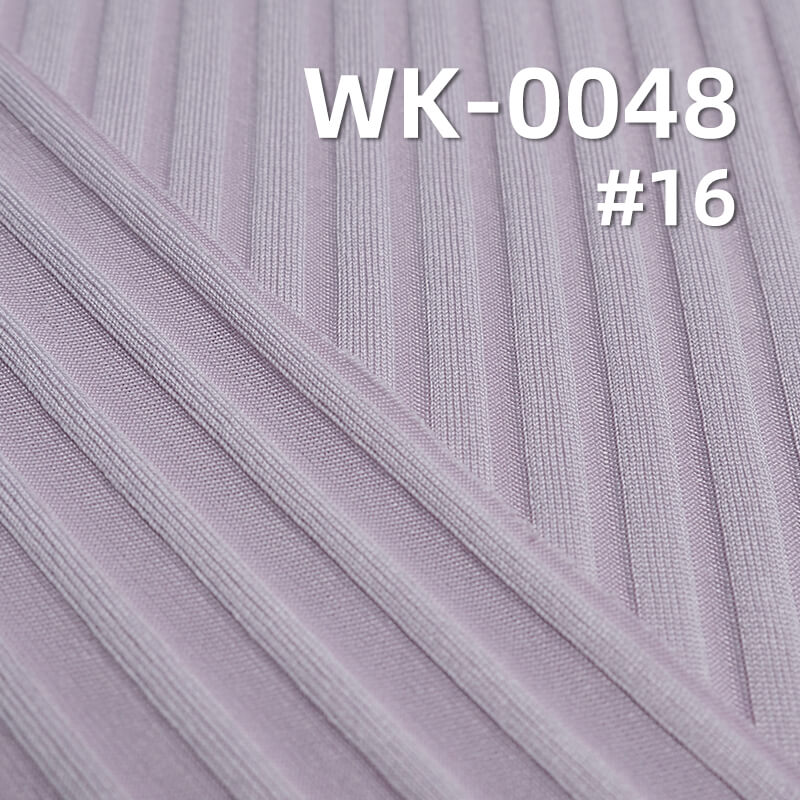 170g/m² Stretch Polyester Knit Fabric | Ribbed Milk Silk Texture | Elastic Rib Knit Fabric | Women's Fashion Tops, Skirts, and Pants
