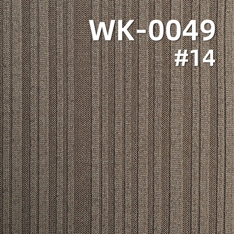 220g/m² Polyester Stretch Knit Fabric | Ribbed Stripe Knit | Double-Sided Rib Fabric | Women's Apparel, Tops, Skirts, Pants