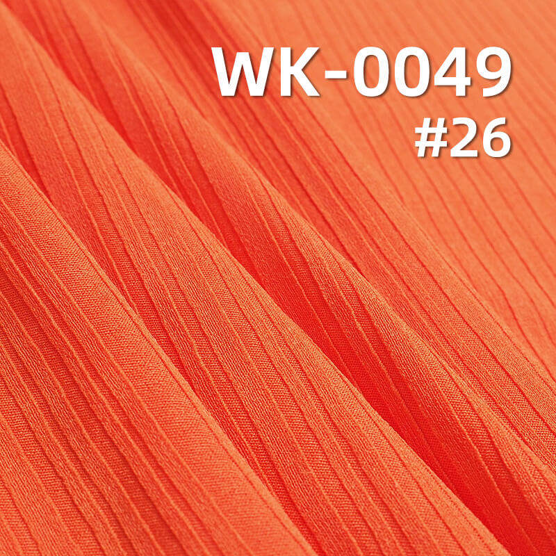 220g/m² Polyester Stretch Knit Fabric | Ribbed Stripe Knit | Double-Sided Rib Fabric | Women's Apparel, Tops, Skirts, Pants