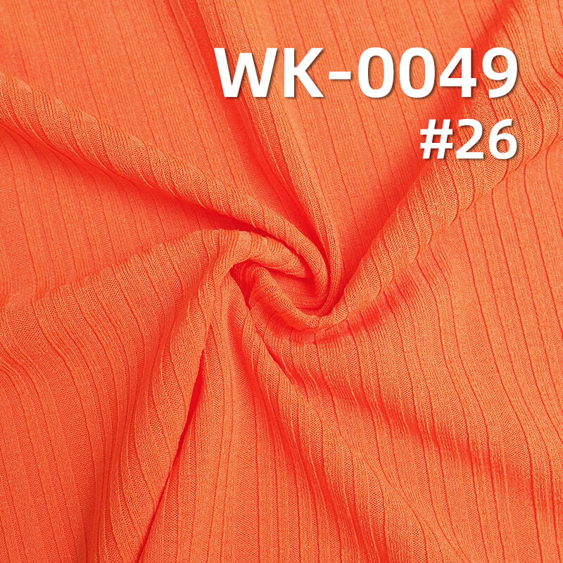 220g/m² Polyester Stretch Knit Fabric | Ribbed Stripe Knit | Double-Sided Rib Fabric | Women's Apparel, Tops, Skirts, Pants