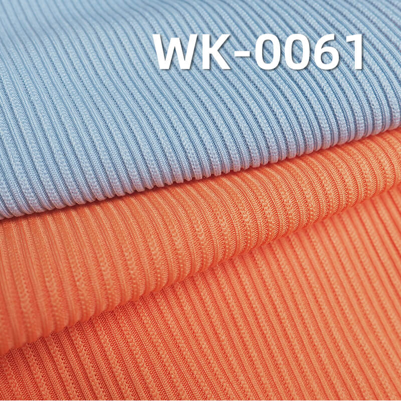 240g/m² Polyester Knitted Fabric | Floral Ribbed Stripes | Double-Sided Skin-Friendly Fabric | Base Layer Tops, Skirts, Pants, Casual Wear