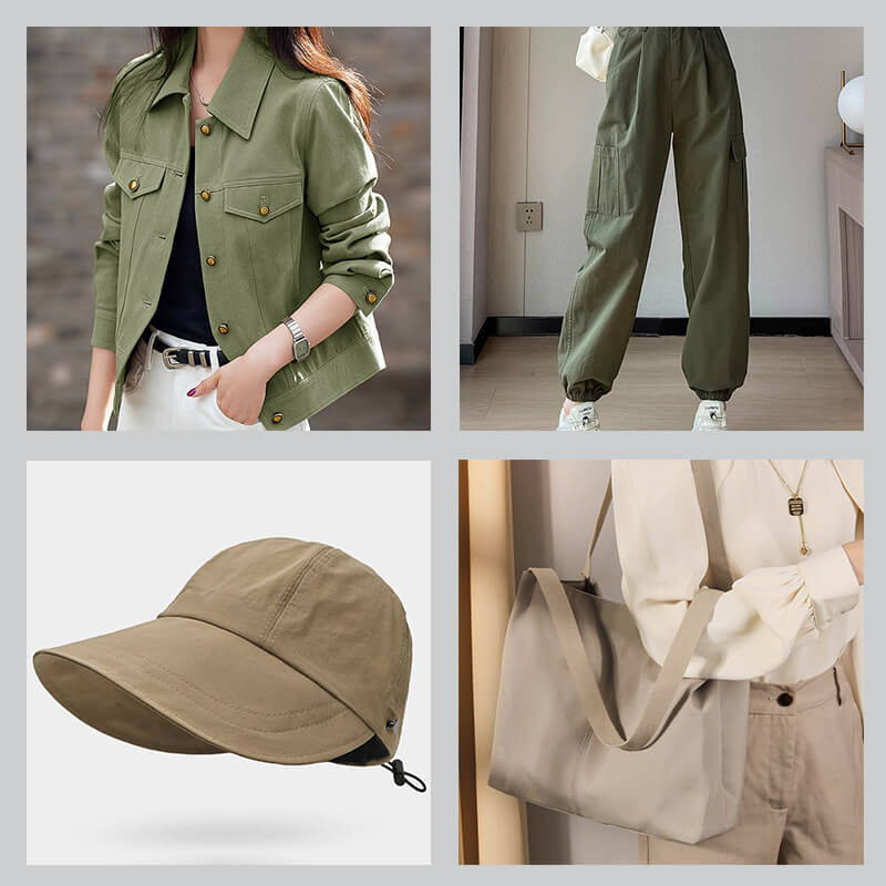 100% Cotton Dyed Fabric | Heavyweight Twill Weave | 395g/m² Fall/Winter Dyed Fabric | Apparel and Bag Material