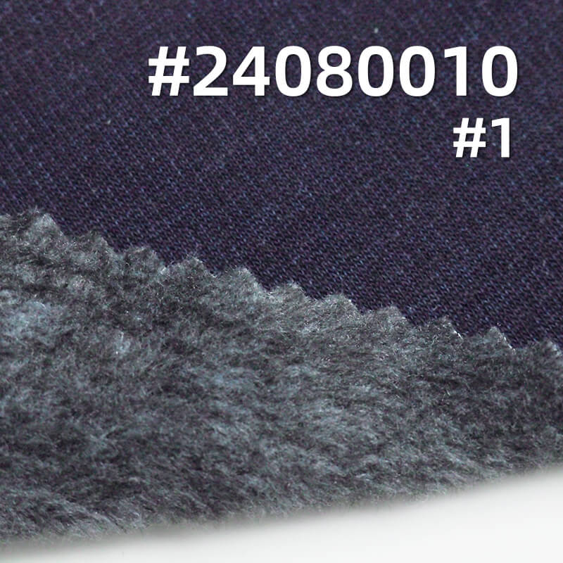430g/m² Stretch Knit Denim | Fleece-Lined Indigo Denim | Winter Fabric for Jeans & Jackets
