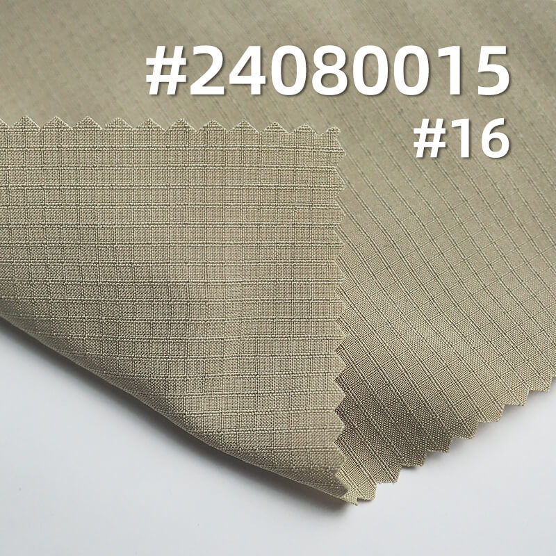 75D Four-Way Polyester Gingham Fabric | 135g/m² Waterproof Stretch | Outdoor Wear, Casual Sportswear, Windbreaker Material