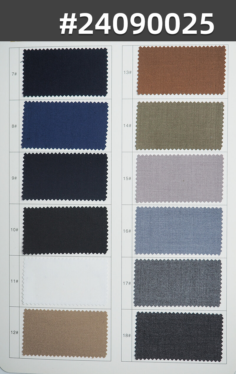 173g/m² Double-sided Fabric | TR Weft Stretch Gabardine | Dyed Polyester-Rayon Blend |Pants, Uniforms & Suits Fabric