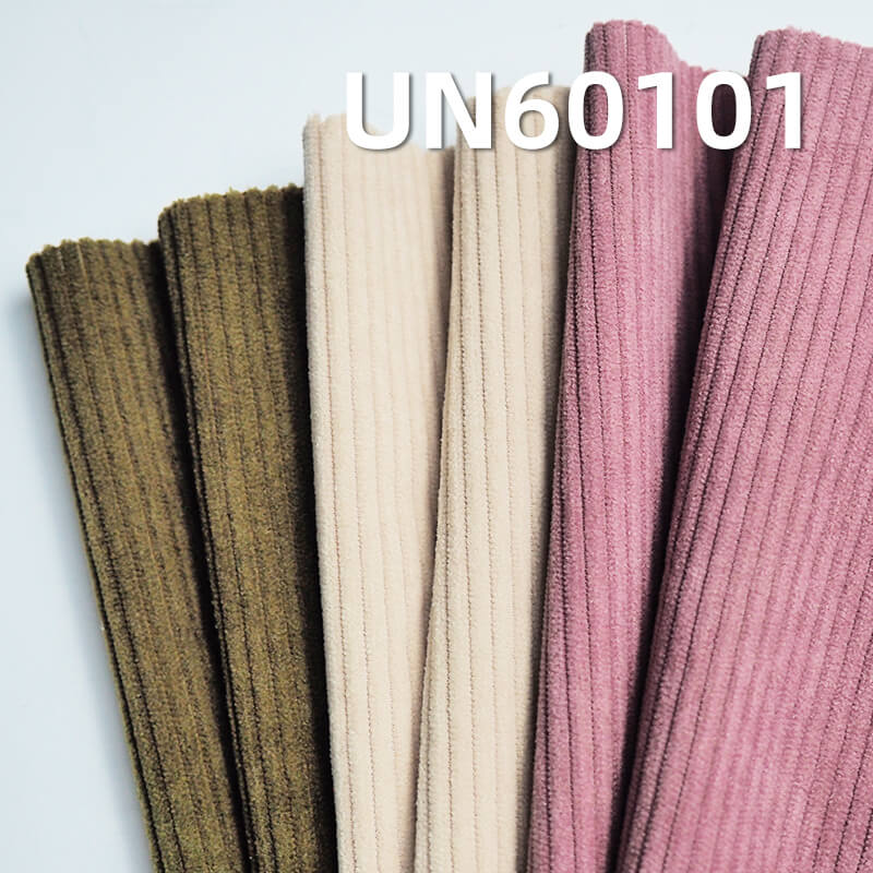 285g/m² Polyester Knit Corduroy | 8 W Straight Stripe Fabric |Hats, Pants, Skirts, Outerwear  Fabric