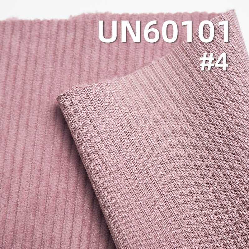 285g/m² Polyester Knit Corduroy | 8 W Straight Stripe Fabric |Hats, Pants, Skirts, Outerwear  Fabric