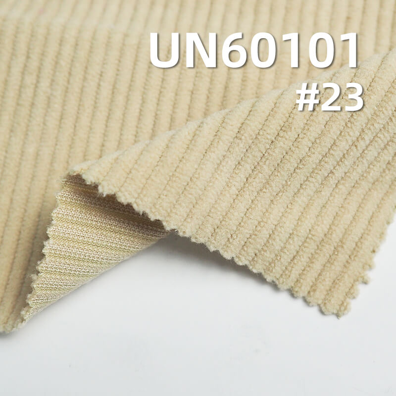 285g/m² Polyester Knit Corduroy | 8 W Straight Stripe Fabric |Hats, Pants, Skirts, Outerwear  Fabric