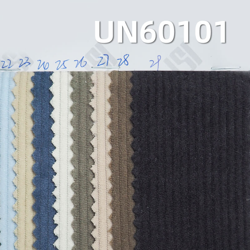 285g/m² Polyester Knit Corduroy | 8 W Straight Stripe Fabric |Hats, Pants, Skirts, Outerwear  Fabric