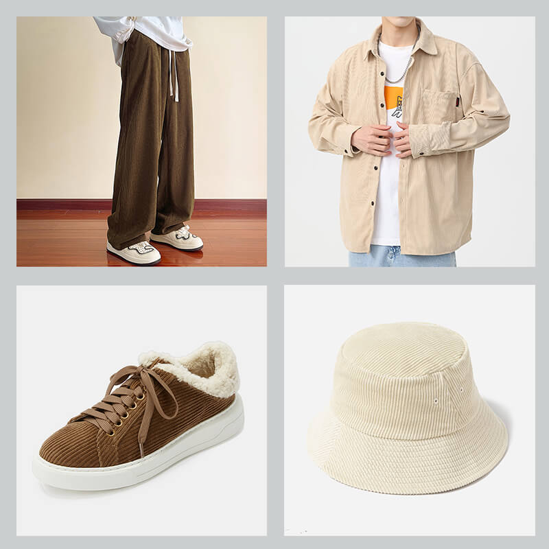 100% Cotton 8W Corduroy | 295g/m² Dyed Corduroy | Hat, Pants, Outerwear Fabric