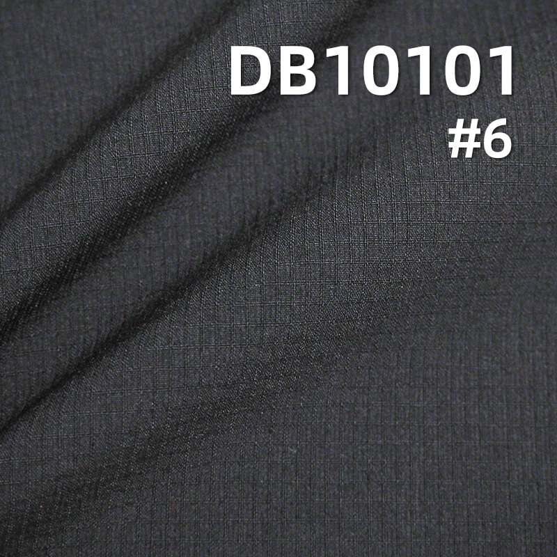 Nylon Double Line Check Four-Way Stretch | 140g/m² Water-Resistant Dyed Fabric | Outdoor Apparel, Casual Jackets, Stretch Pants Material