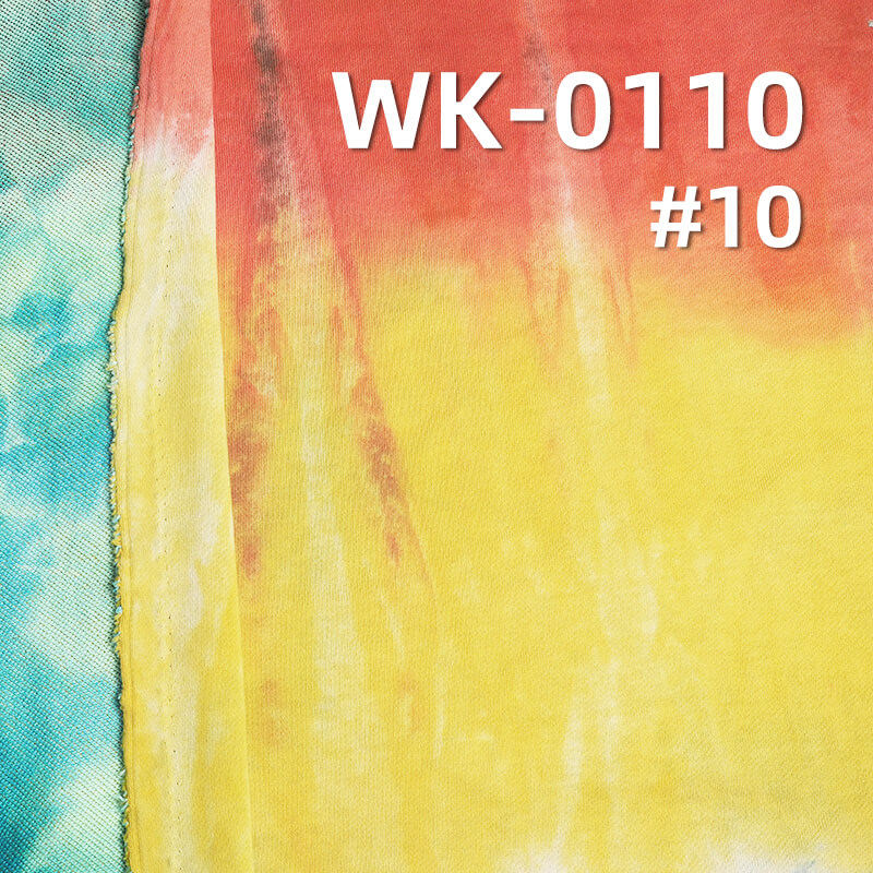 Cotton Tie-Dye Sweatshirt Fabric | 320g/m² Thick Knit Hoodie Fabric | Fall/Winter Sportswear & Outerwear  Fabric
