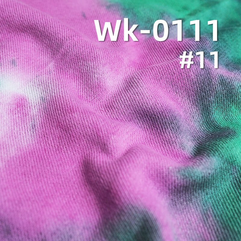 CVC Sweatshirt Knit Fabric | Tie-Dye & Colorful Tie-Dye Fabric | 320g/m² T/C Fabric | Activewear, Hoodie, Outerwear Material