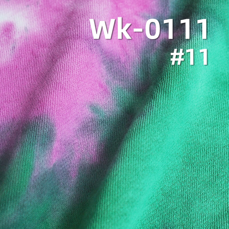 CVC Sweatshirt Knit Fabric | Tie-Dye & Colorful Tie-Dye Fabric | 320g/m² T/C Fabric | Activewear, Hoodie, Outerwear Material