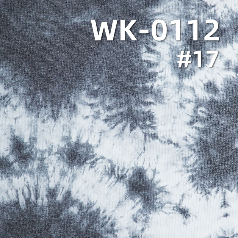 Knit 4:3 Ribbed Fabric |Tie-Dye & Colorful Ribbed Knit | 190g/m² T/C Stretch Knit |Women's T-Shirt & Casual Bottoms Fabric