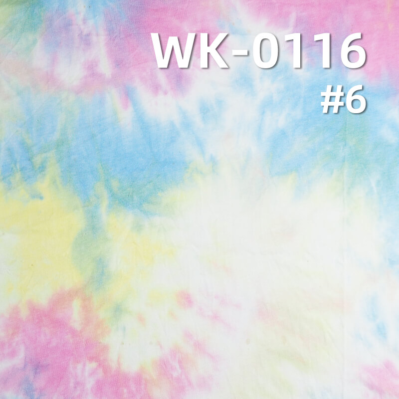 160g/m² Combed Cotton Knit Fabric | 26S Single Jersey Tie-Dye T-Shirt & Undershirt Material