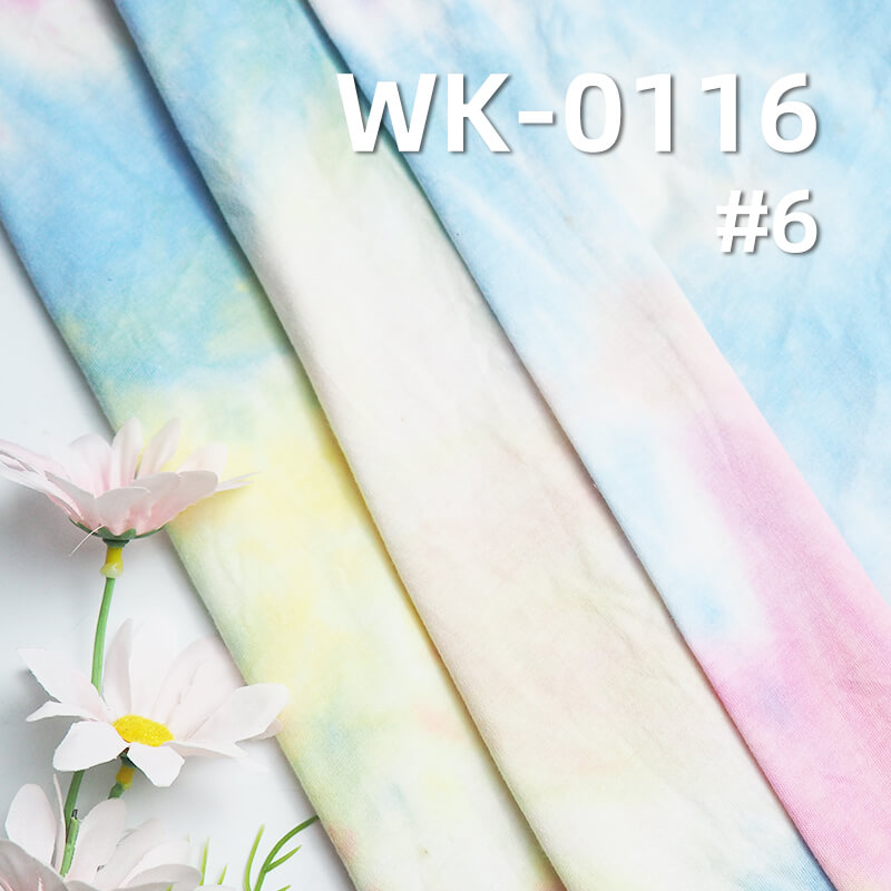 160g/m² Combed Cotton Knit Fabric | 26S Single Jersey Tie-Dye T-Shirt & Undershirt Material