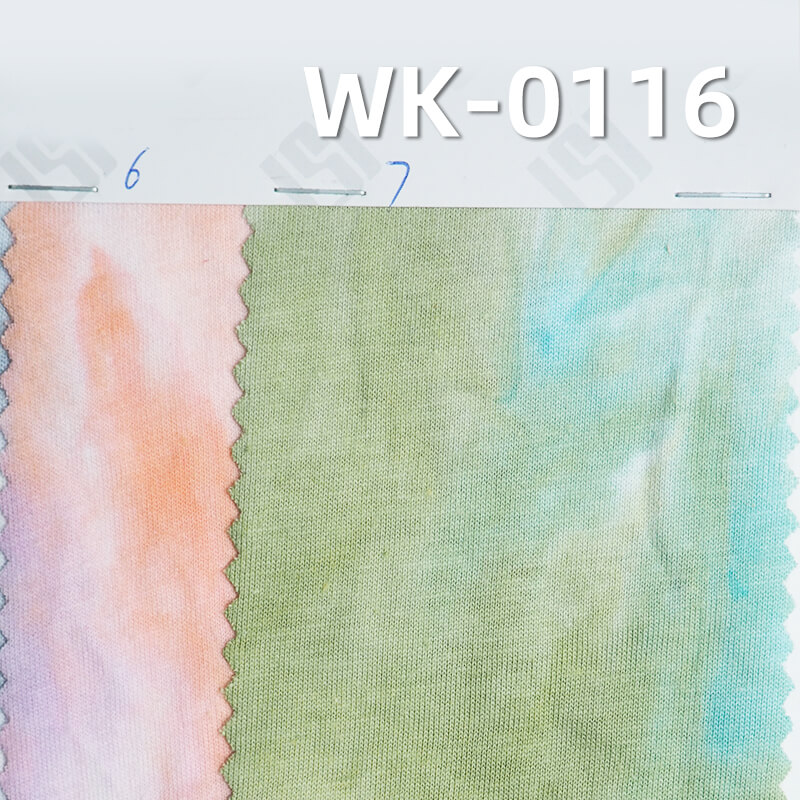 160g/m² Combed Cotton Knit Fabric | 26S Single Jersey Tie-Dye T-Shirt & Undershirt Material