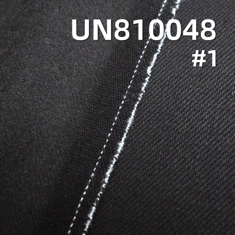 4-Way Stretch Denim | 10oz Thermal Denim | Black Face & Black Back Fabric | Warm Fleece Lining | Fabric for Jeans, Skinny Pants, Skirts & Shirts