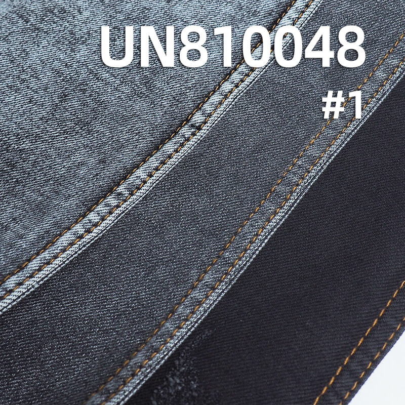 4-Way Stretch Denim | 10oz Thermal Denim | Black Face & Black Back Fabric | Warm Fleece Lining | Fabric for Jeans, Skinny Pants, Skirts & Shirts