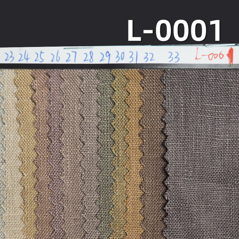Linen Plain Weave Fabric | 206g/m² Heavyweight Dyed Fabric | Solid Color | Dresses, Pants, Tops Fabric