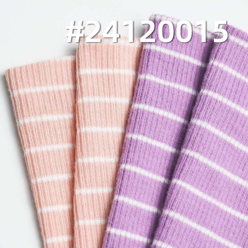 Knit Striped Fabric | Snake Bone Pattern Stretch Knit | Textured Pleated Stripe Fabric | Top, T-Shirt, Base Layer Fabric