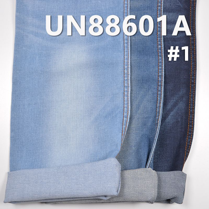 Mercerized Denim | 9.6oz Cotton Stretch Cross Slub Denim | 3/1 "Z" Twill Stretch Fabric | Jeans, Skirts, Shirts Fabric